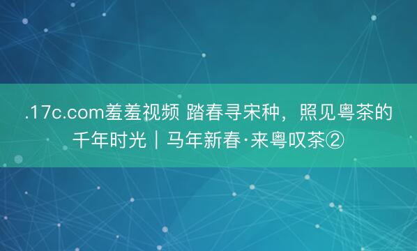 .17c.com羞羞视频 踏春寻宋种，照见粤茶的千年时光｜马年新春·来粤叹茶②