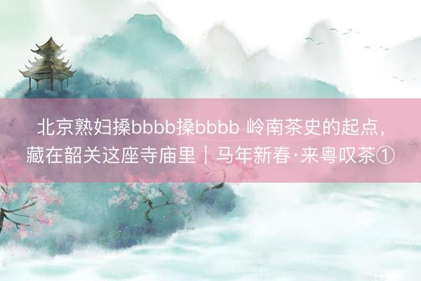 北京熟妇搡bbbb搡bbbb 岭南茶史的起点，藏在韶关这座寺庙里｜马年新春·来粤叹茶①