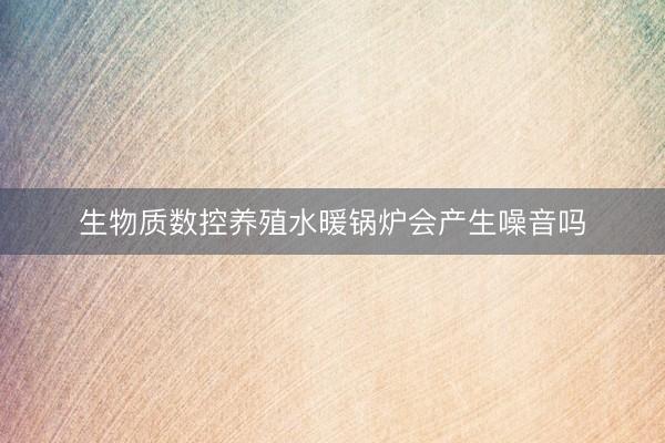 生物质数控养殖水暖锅炉会产生噪音吗