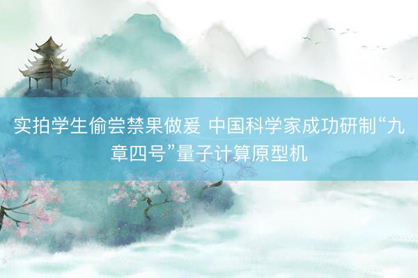 实拍学生偷尝禁果做爰 中国科学家成功研制“九章四号”量子计算原型机