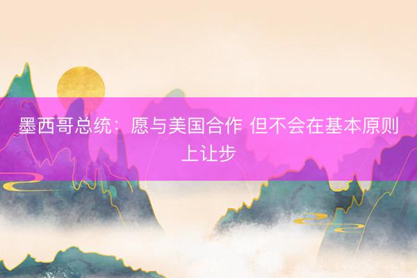 墨西哥总统：愿与美国合作 但不会在基本原则上让步