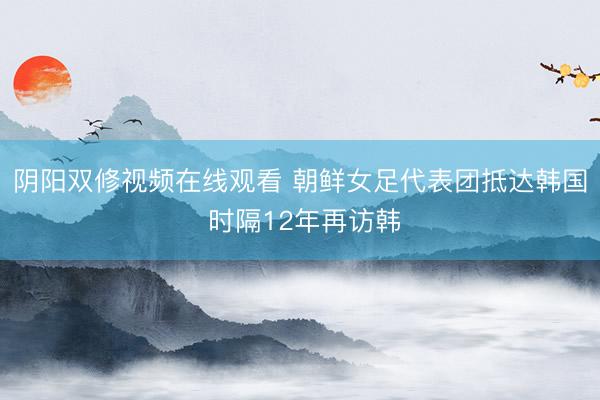 阴阳双修视频在线观看 朝鲜女足代表团抵达韩国 时隔12年再访韩