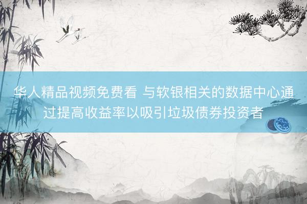 华人精品视频免费看 与软银相关的数据中心通过提高收益率以吸引垃圾债券投资者