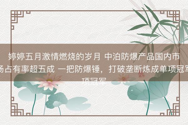 婷婷五月激情燃烧的岁月 中泊防爆产品国内市场占有率超五成 一把防爆锤,打破垄断炼成单项冠军