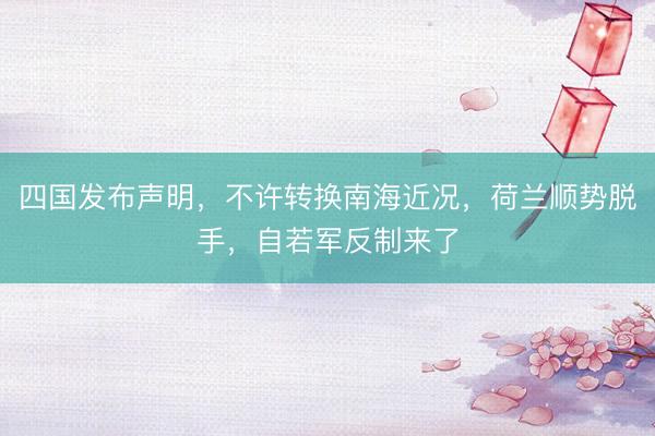 四国发布声明，不许转换南海近况，荷兰顺势脱手，自若军反制来了