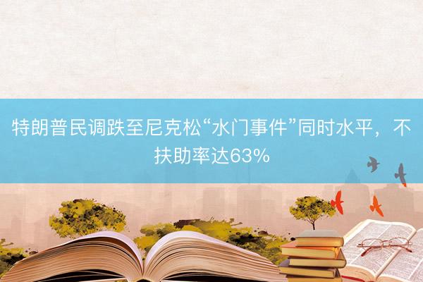 特朗普民调跌至尼克松“水门事件”同时水平，不扶助率达63%
