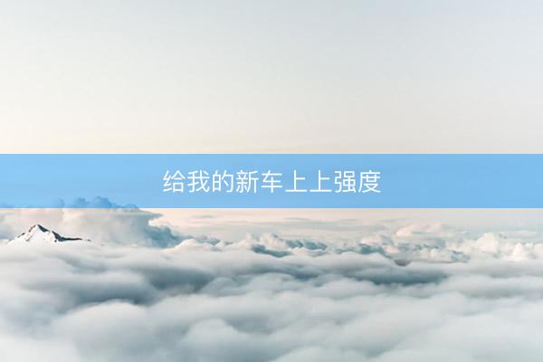 给我的新车上上强度