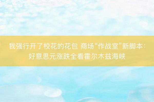 我强行开了校花的花包 商场“作战室”新脚本：好意思元涨跌全看霍尔木兹海峡
