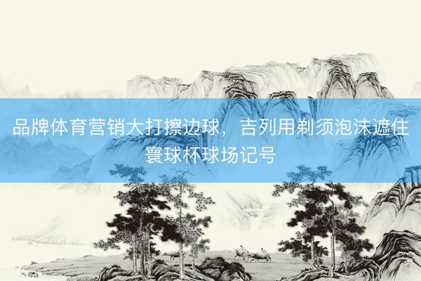 品牌体育营销大打擦边球，吉列用剃须泡沫遮住寰球杯球场记号